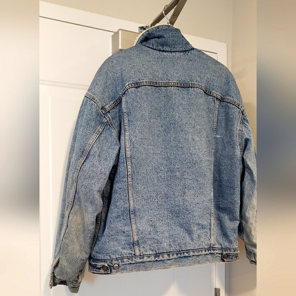 Vintage Levis Jacket Trucker Sherpa XL Distressef - Picture 2 of 4